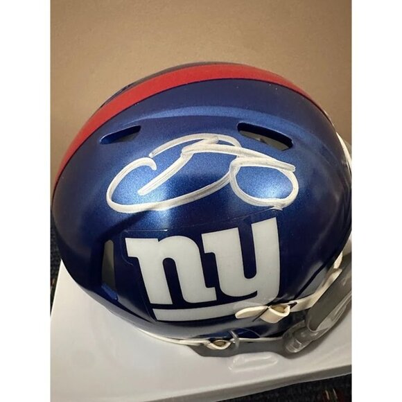 Odell Beckham Jr signed autographed New York Giants Mini Helmet Beckett Witness - Picture 2 of 6